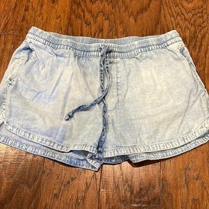 Aerie size large denim comfy fit shorts